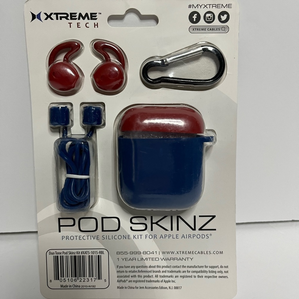 Xtreme Tech 4 Piece Pod Skinz For Apple AirPods NEW! - Picture 2 of 2